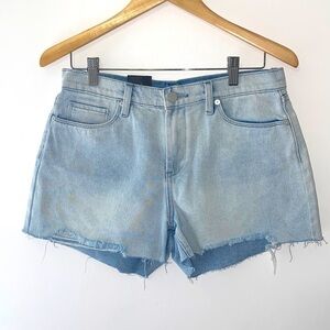 BLANK NYC The Essex Raw Hem Cotton Shorts